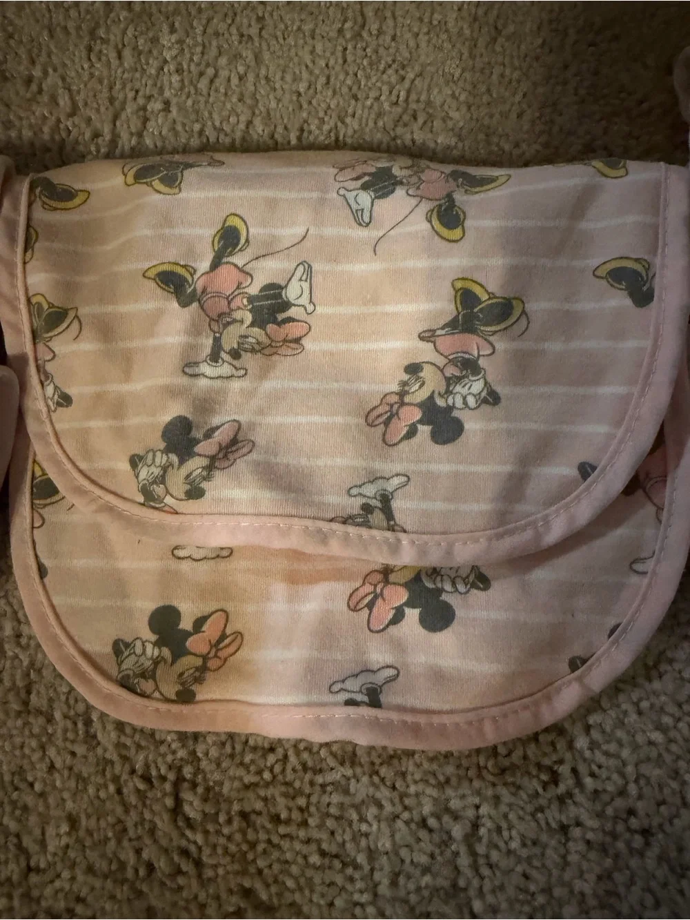 Peach Minnie Mouse Baby bibs - Disney